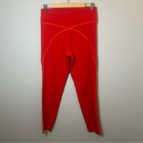 Aerie Offline Goals 7/8 Leggings Size XL‎ Red High Rise Workout Gym Yoga Running - Picture 1 of 9